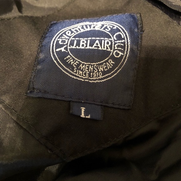 Men’s J. Blair Black Puffy Bomber Jacket Size L - Picture 3 of 3